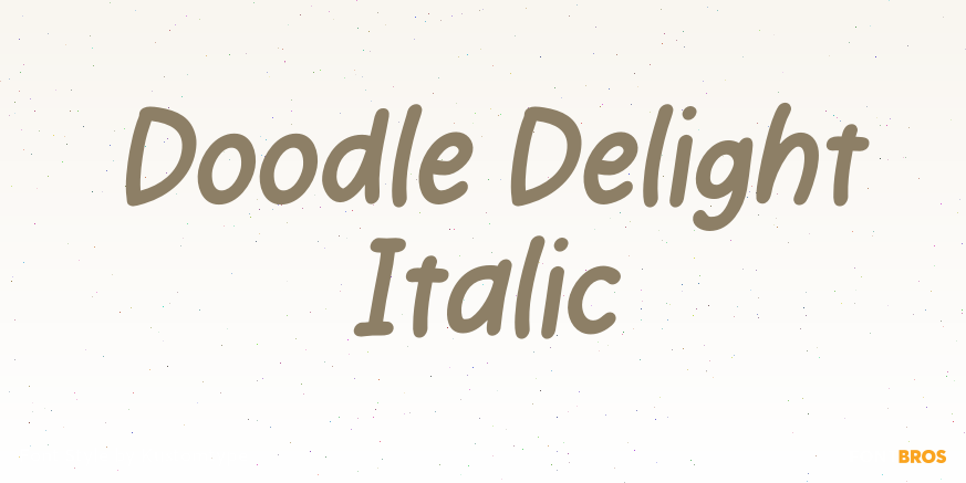 Doodle Delight Italic Poster