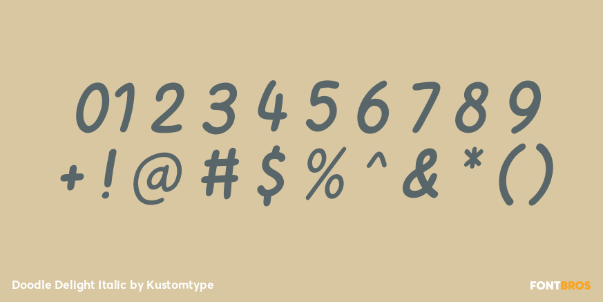Doodle Delight Italic Font Poster #1