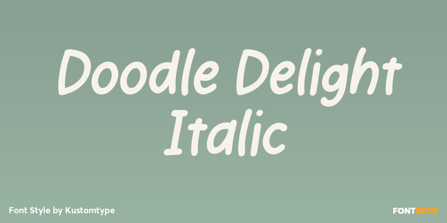 Doodle Delight Italic Poster