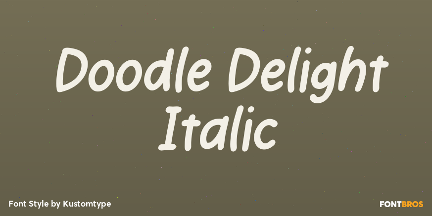 Doodle Delight Italic Poster