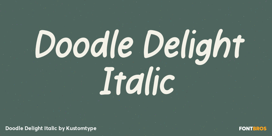 Doodle Delight Italic Poster