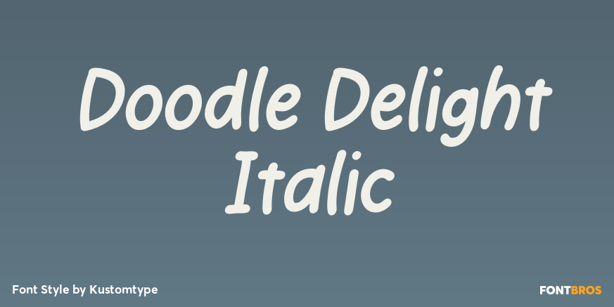 Doodle Delight Italic Poster