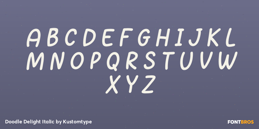 Doodle Delight Italic Font Poster #2