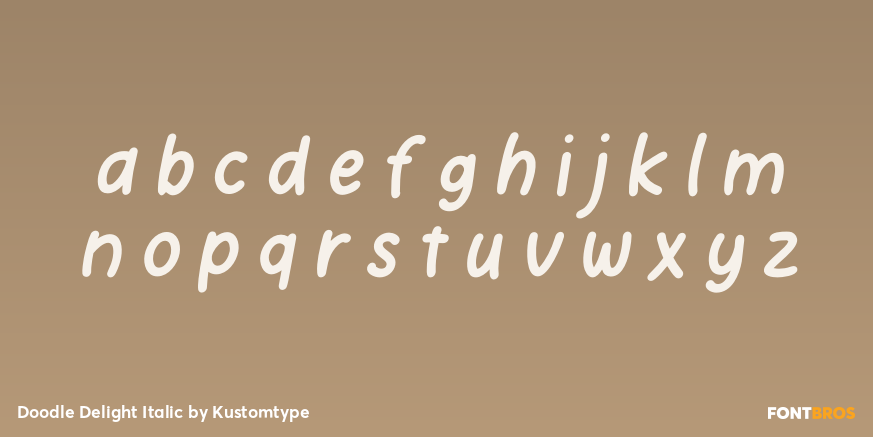 Doodle Delight Italic Font Poster #3