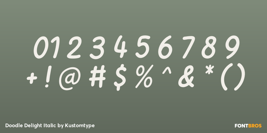 Doodle Delight Italic Font Poster #4