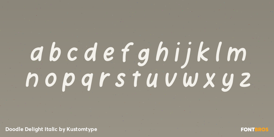 Doodle Delight Italic Font Poster #1