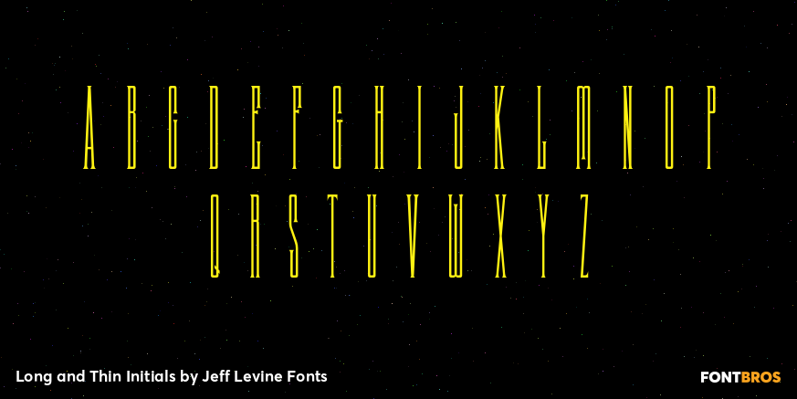Long and Thin Initials Font Poster #2