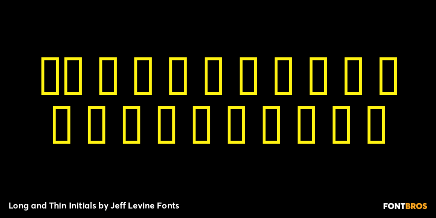 Long and Thin Initials Font Poster #4