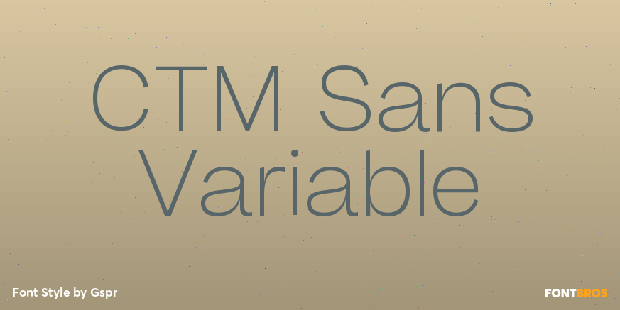 CTM Sans Variable Poster