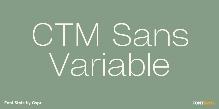 CTM Sans Variable Poster