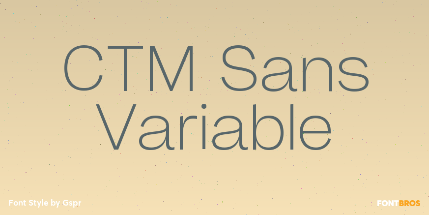 CTM Sans Variable Poster