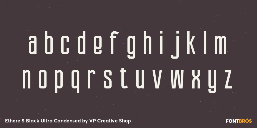 Ethere S Black Ultra Condensed Font Poster #3