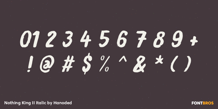 Nothing King II Italic Font Poster #4