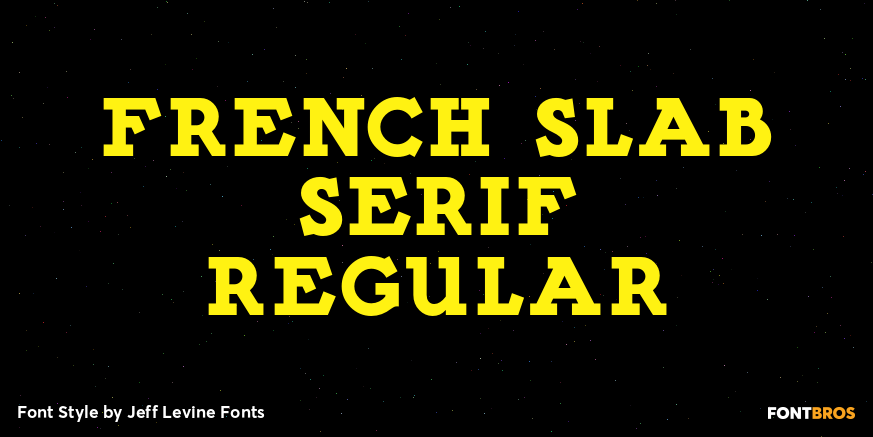 French Slab Serif Regular Poster