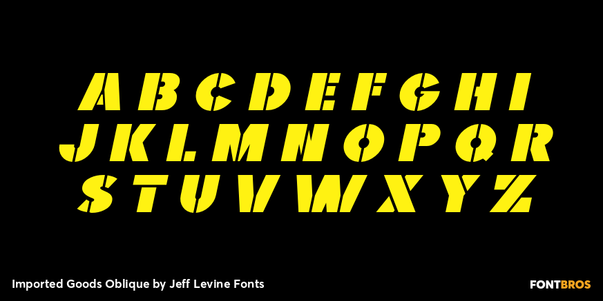 Imported Goods Oblique Font Poster #3