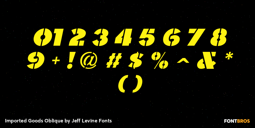 Imported Goods Oblique Font Poster #4