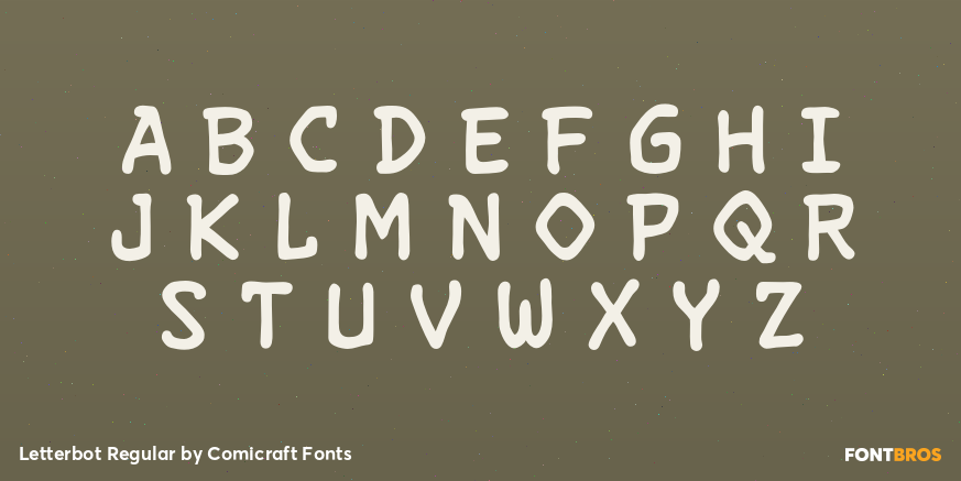 Letterbot Regular Font Poster #2