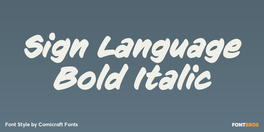 Sign Language Bold Italic Poster