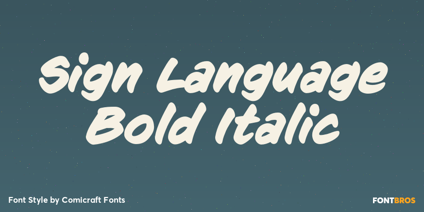Sign Language Bold Italic Poster