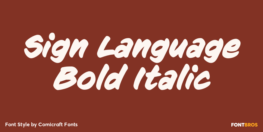 Sign Language Bold Italic Poster