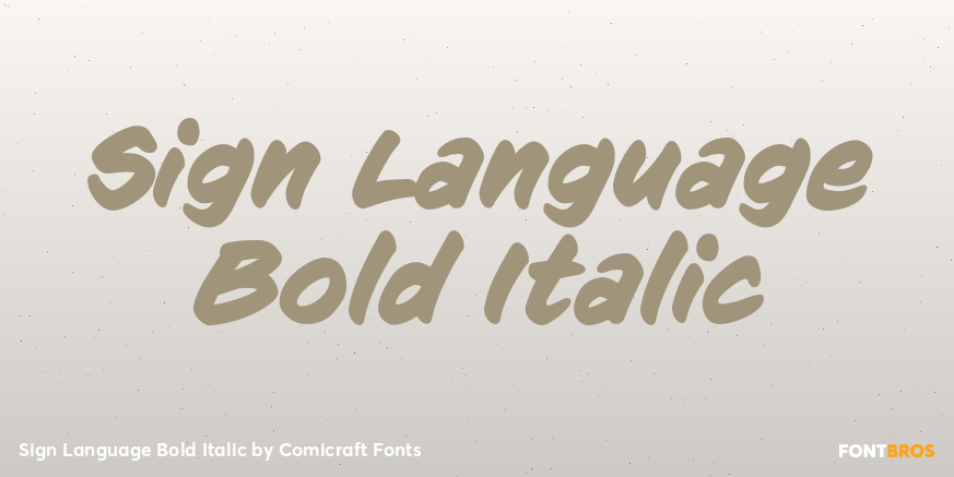 Sign Language Bold Italic Poster