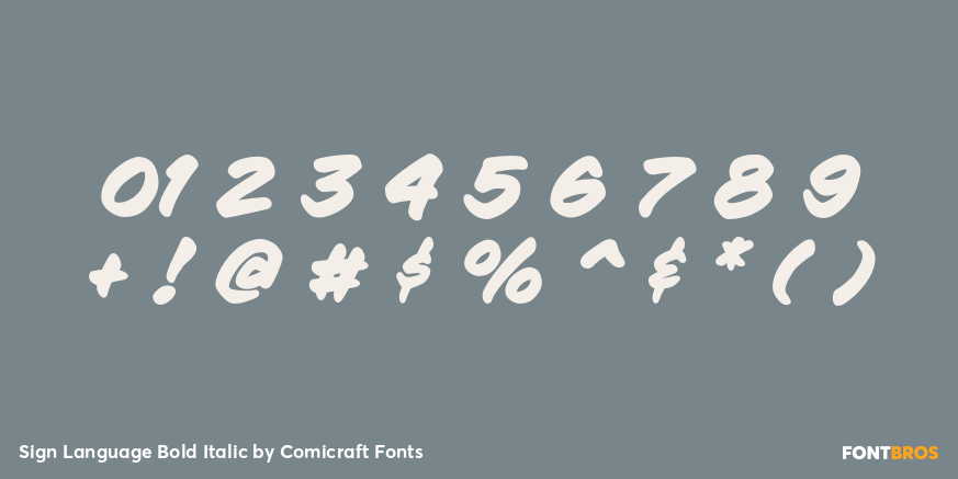Sign Language Bold Italic Font Poster #4