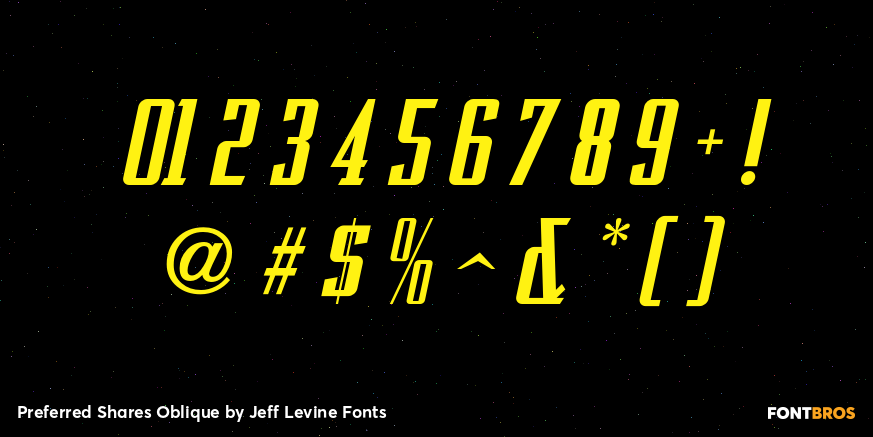 Preferred Shares Oblique Font Poster #1