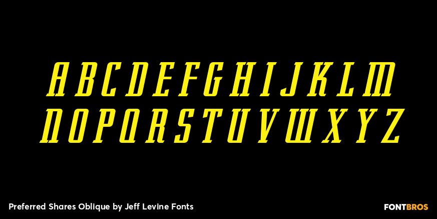 Preferred Shares Oblique Font Poster #3