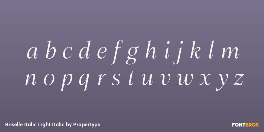Briselle Italic Light Italic Font Poster #3