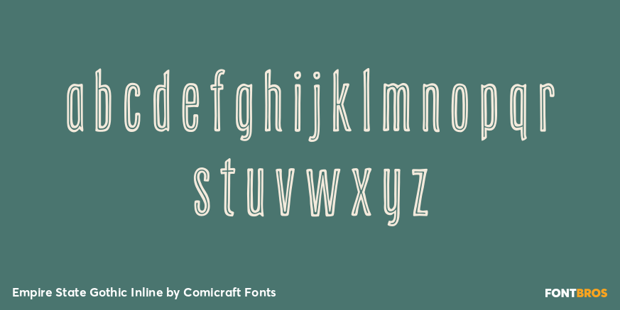 Empire State Gothic Inline Font Poster #3