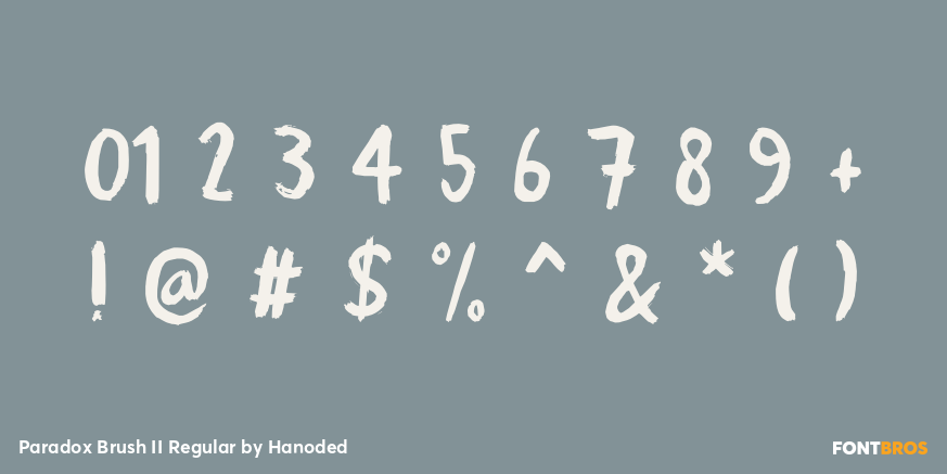 Paradox Brush II Regular Font Poster #4