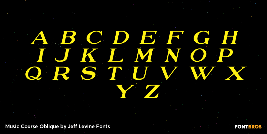 Music Course Oblique Font Poster #3