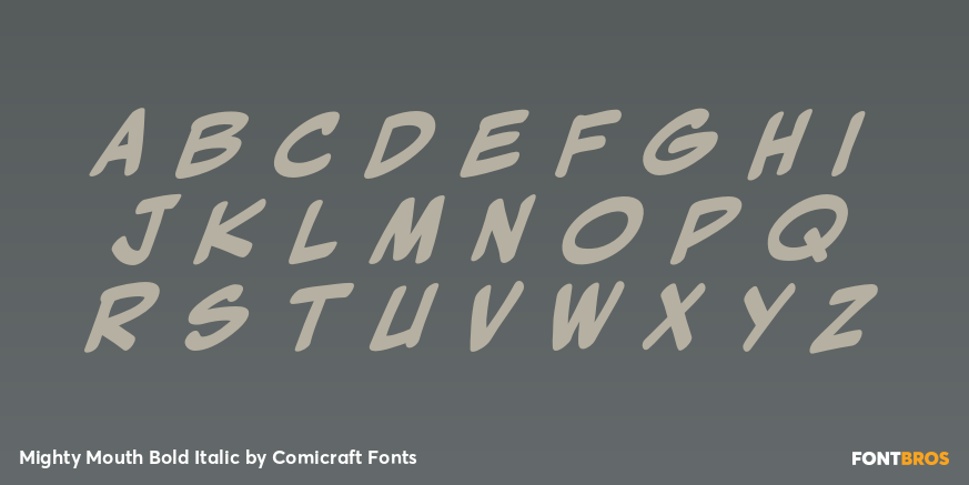 Mighty Mouth Bold Italic Font Poster #2