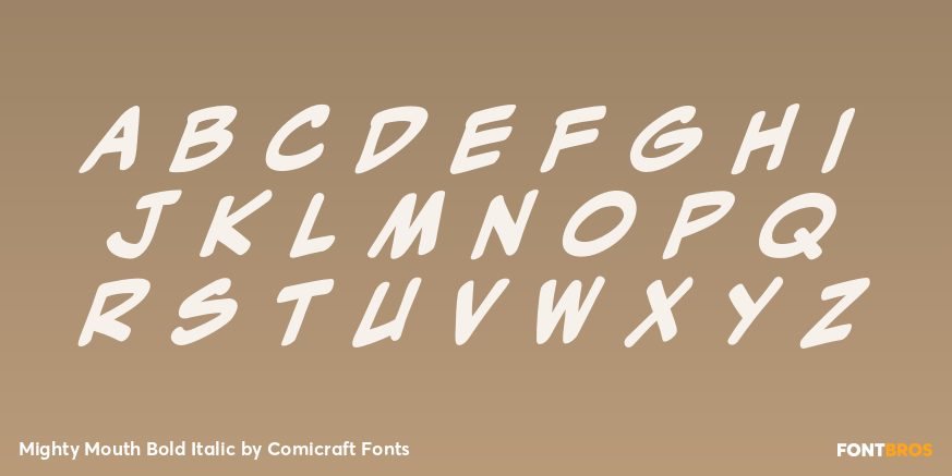 Mighty Mouth Bold Italic Font Poster #3