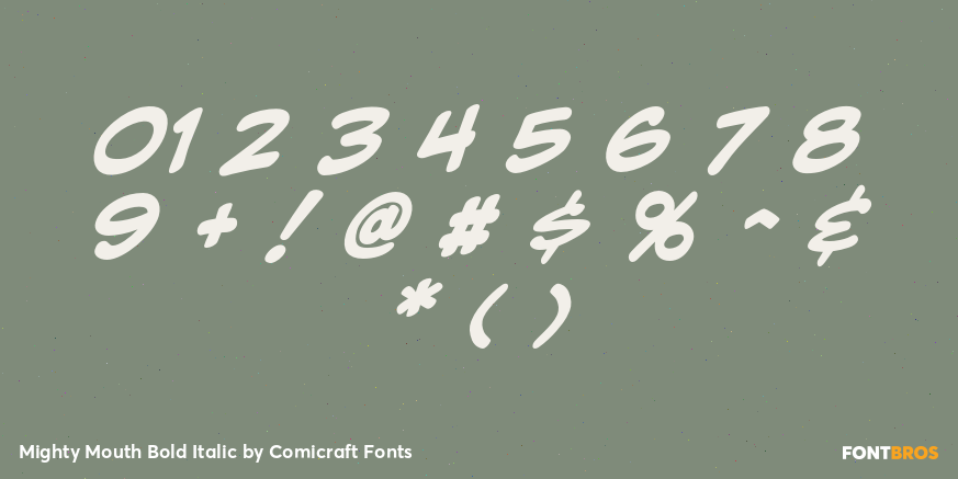 Mighty Mouth Bold Italic Font Poster #4