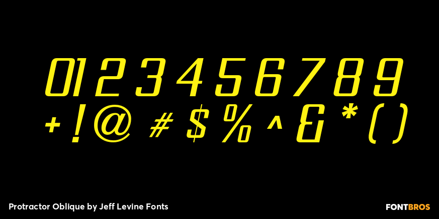 Protractor Oblique Font Poster #4