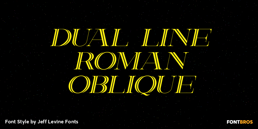 Dual Line Roman Oblique Font Poster #1