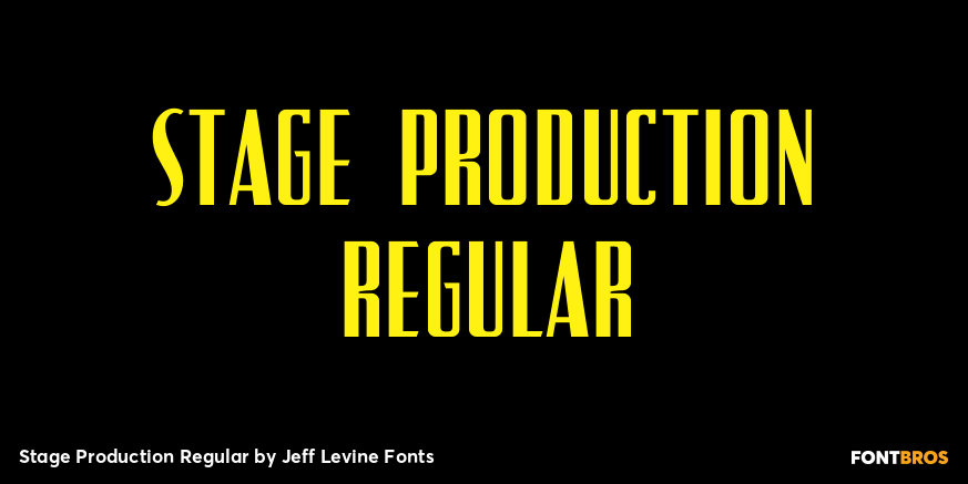 Stage Production Regular Font Poster #1