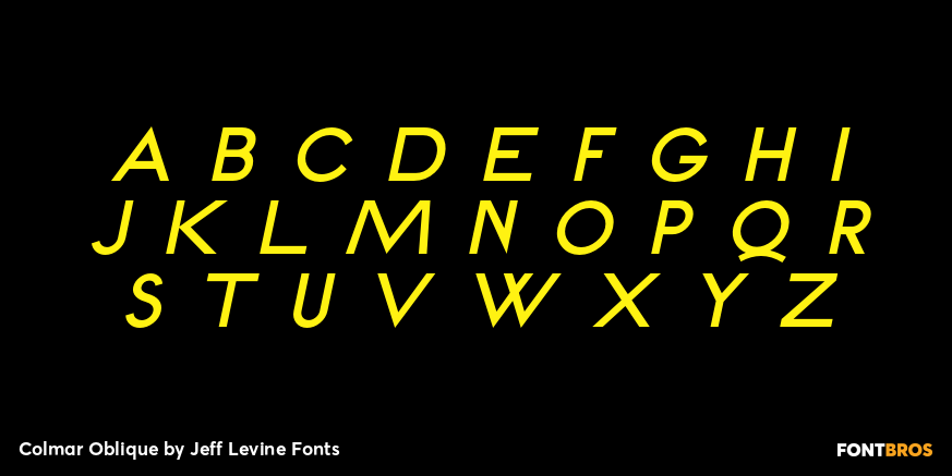 Colmar Oblique Font Poster #3