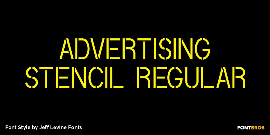 Advertising Stencil Regular Font Poster #1