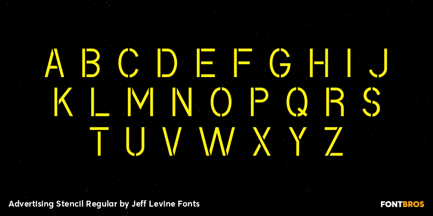 Advertising Stencil Regular Font Poster #2