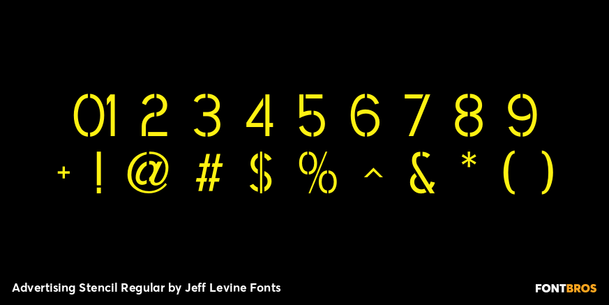 Advertising Stencil Regular Font Poster #4