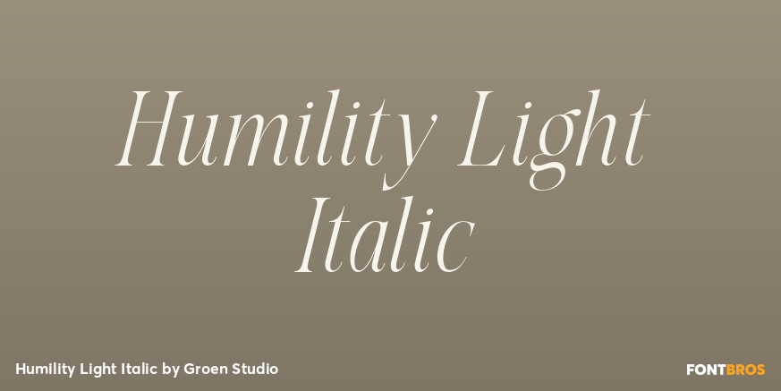 Humility Light Italic Poster