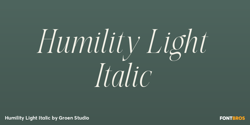 Humility Light Italic Poster