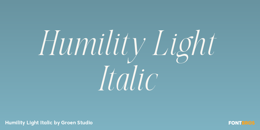 Humility Light Italic Poster