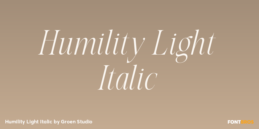 Humility Light Italic Poster