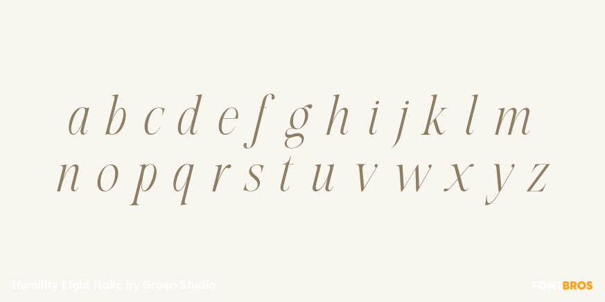 Humility Light Italic Font Poster #3