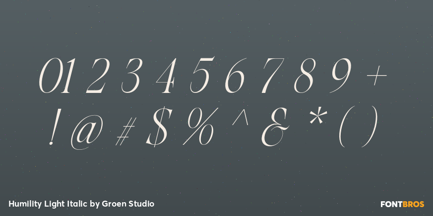 Humility Light Italic Font Poster #4