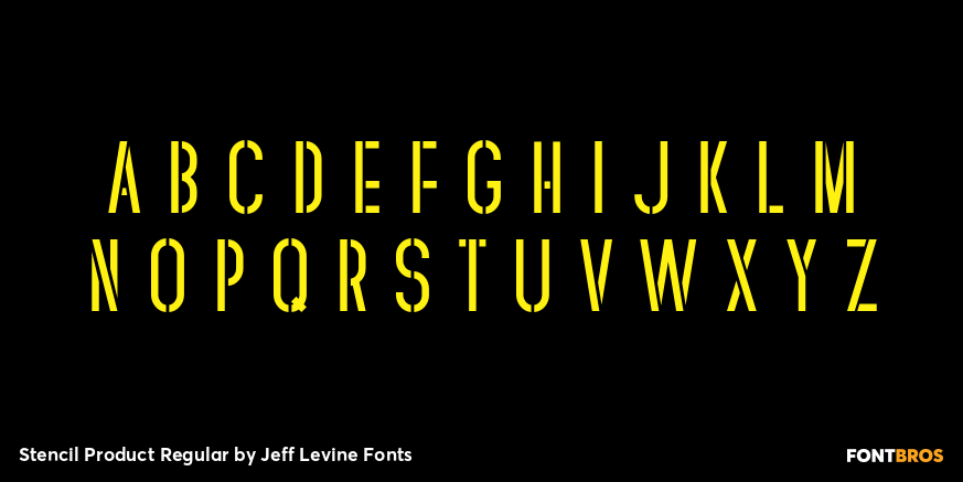 Stencil Product Regular Font Poster #3