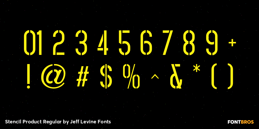 Stencil Product Regular Font Poster #4